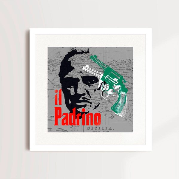Il Padrino - Marlon Brando by Louis Sidoli in white frame