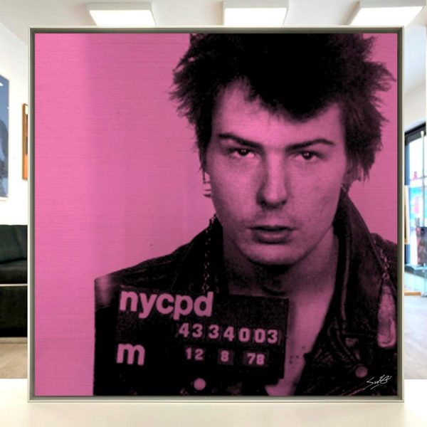Most Wanted - Sid Vicious (Pink) Small by Louis Sidoli