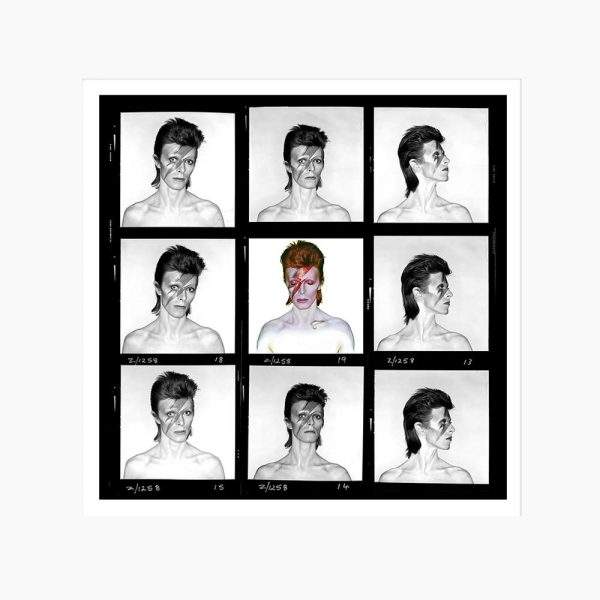 David Bowie - Aladdin Sane Demi Contact Sheet - 1973 By Duffy