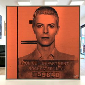 "Most Wanted" David Bowie 1976 (Orange) small aluminium