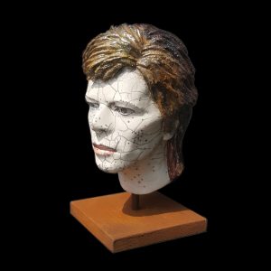 David Bowie 'Ziggy' Ceramic Sculpture Raku by Maria Primolan