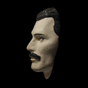 Freddie Mercury Painted Ceramic Face Mask by Maria Primolan