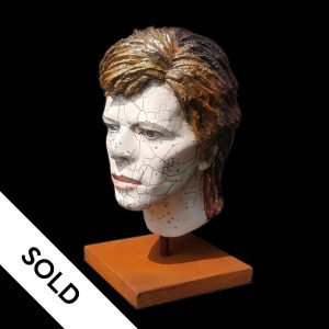 David Bowie 'Ziggy' Ceramic Sculpture Raku by Maria Primolan