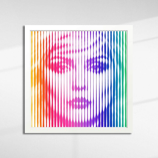 Debbie Harry 2 (Rainbow) By VeeBee in white frame