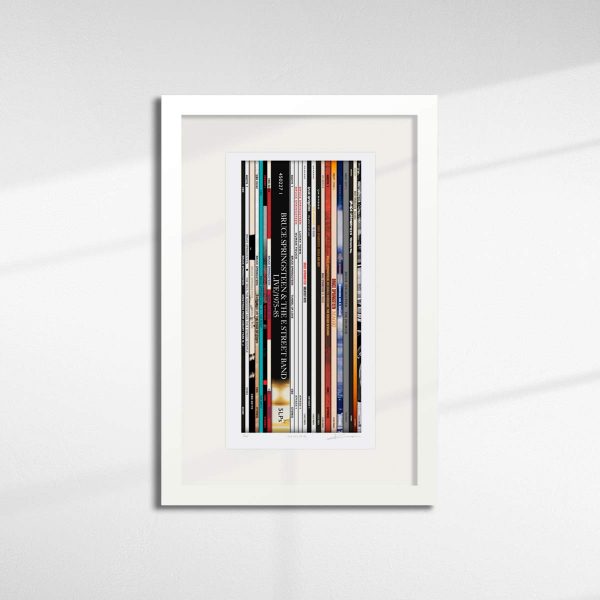 Spines 6 - Bruce Springsteen by Keith Haynes in white frame