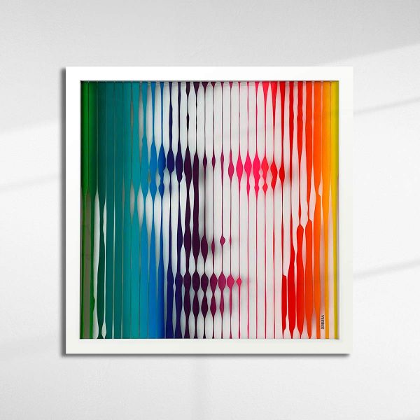 Davis Bowie (Rainbow) Painting on Glass By Veebee - Original