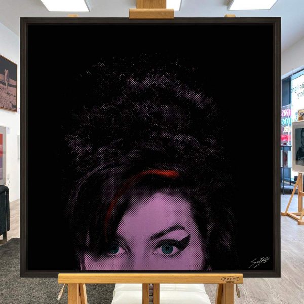 "Back To Black" Amy Winehouse (Black / Pink) by Louis Sidoli