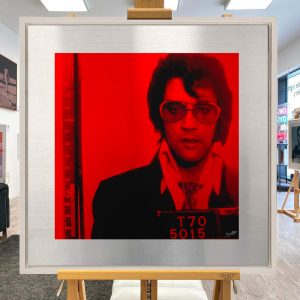 "Most Wanted" Elvis 1970 (Red) - Large By Louis Sidoli