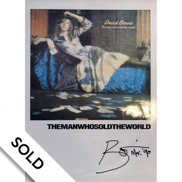 David Bowie memorabilia - "The Man Who Sold the World" Promo, Printed Signature - SOLD