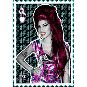 Amy Winehouse (Stamp), limited edition print by The Postman
