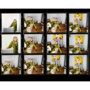 Limited edition print of Debbie Harry "Full Colour New York Contact Sheet, 1988" by Brian Aris.