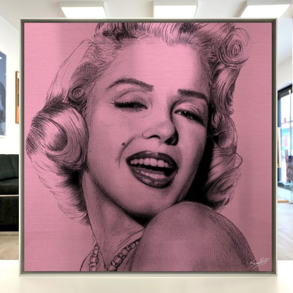 "Let's Make Love" Marilyn Monroe (Pink) 30cm aluminium artwork by Louis Sidoli