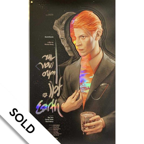The Man Who Fell to Earth - Original Promo Poster (iridescent detailing)