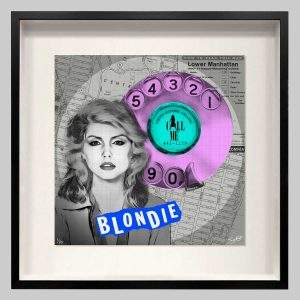 "Call Me" Debbie Harry / Blondie. A limited edition print by Louis Sidoli presented in a black frame.