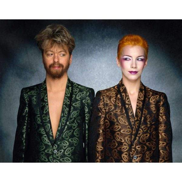 Limited edition print of Dave Stewart and Annie Lennox of Eurythmics by Brian Aris.